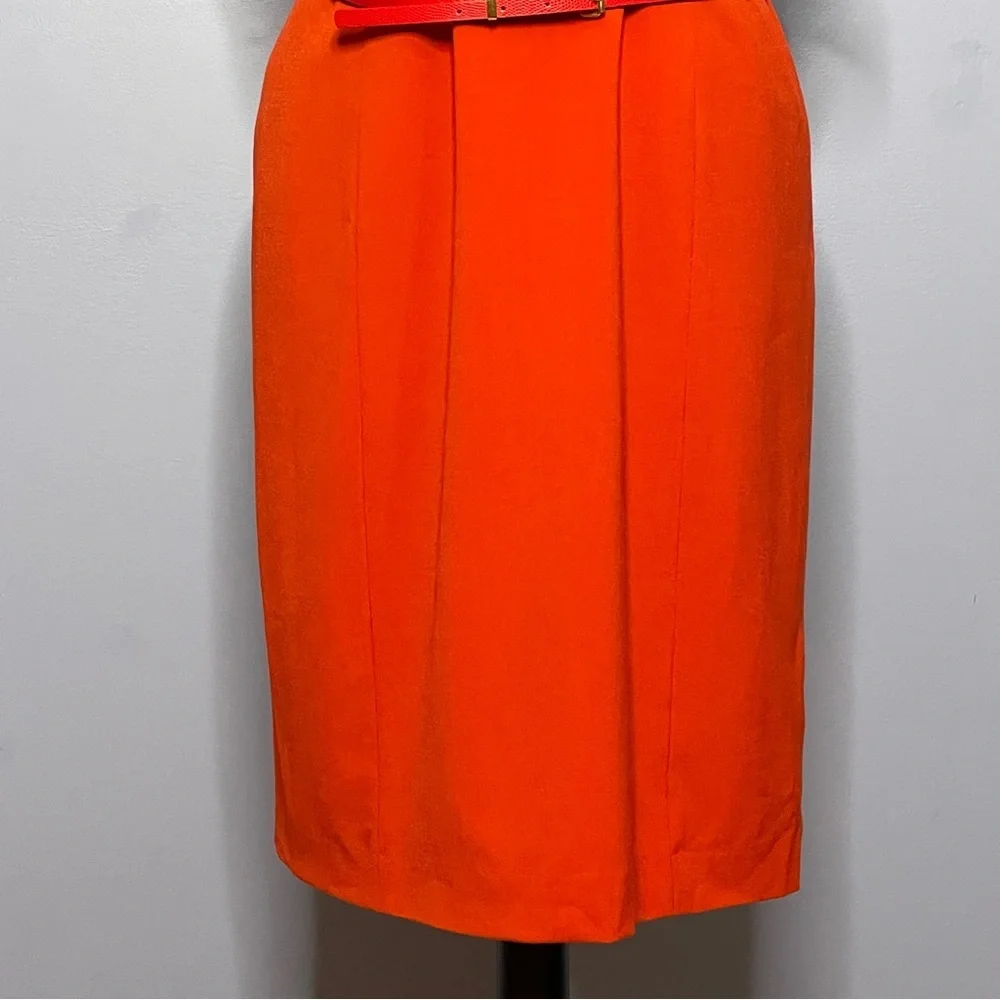 Ellen Tracy Red Sleeveless w/ Belt Women’s Dress Size 14 - Picture 5 of 11